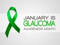 January is Glaucoma Awareness Month. Vector isolated illustration. Poster design. Royalty Free Stock Photo
